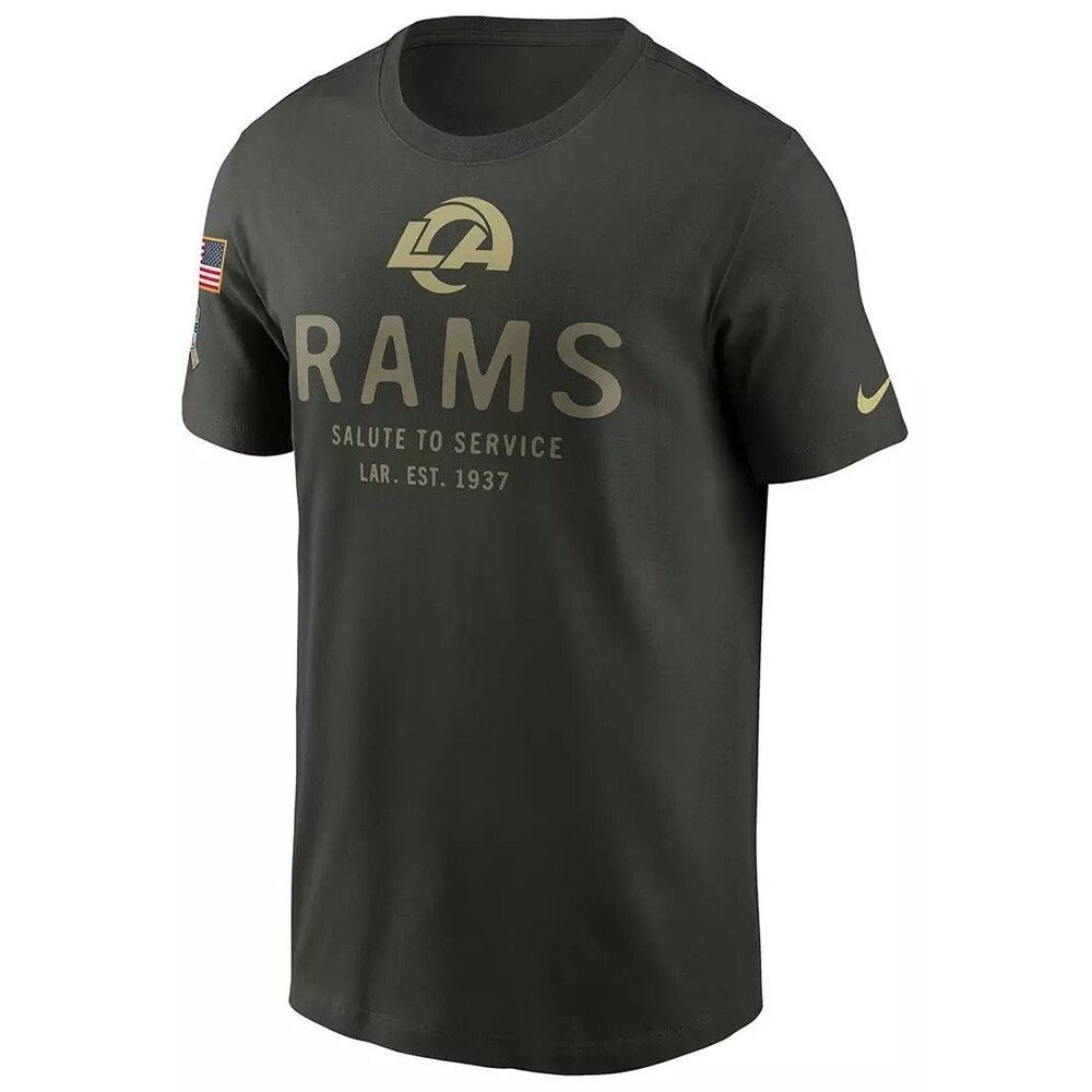 Nike Los Angeles Rams Salute To Service 2025 Sequoia Dri-FIT T-Shirt Men's Sz M